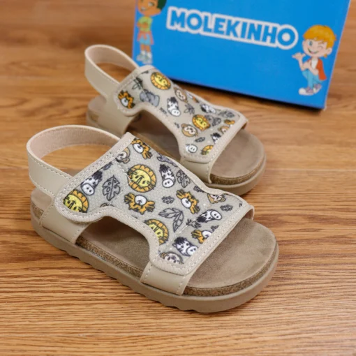 Papete Molekinho Infantil Bebê Sandália Safari 2636.109