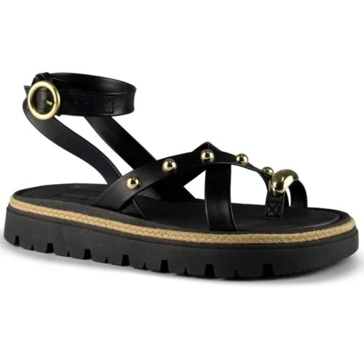 Sandália Moleca Feminina Dedo Dourado Tratorada 5504.213