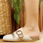 Mule Moleca Canoa Sapato Feminino Fivela Rústico 5743.214 - Imagem 2