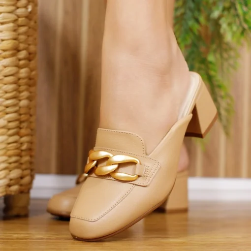Tamanco Modare Feminino Mule Salto Bloco Corrente 7373.121