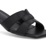 Tamanco Usaflex Couro Liso Kitten Heel Peep Toe AN28003 - Imagem 3