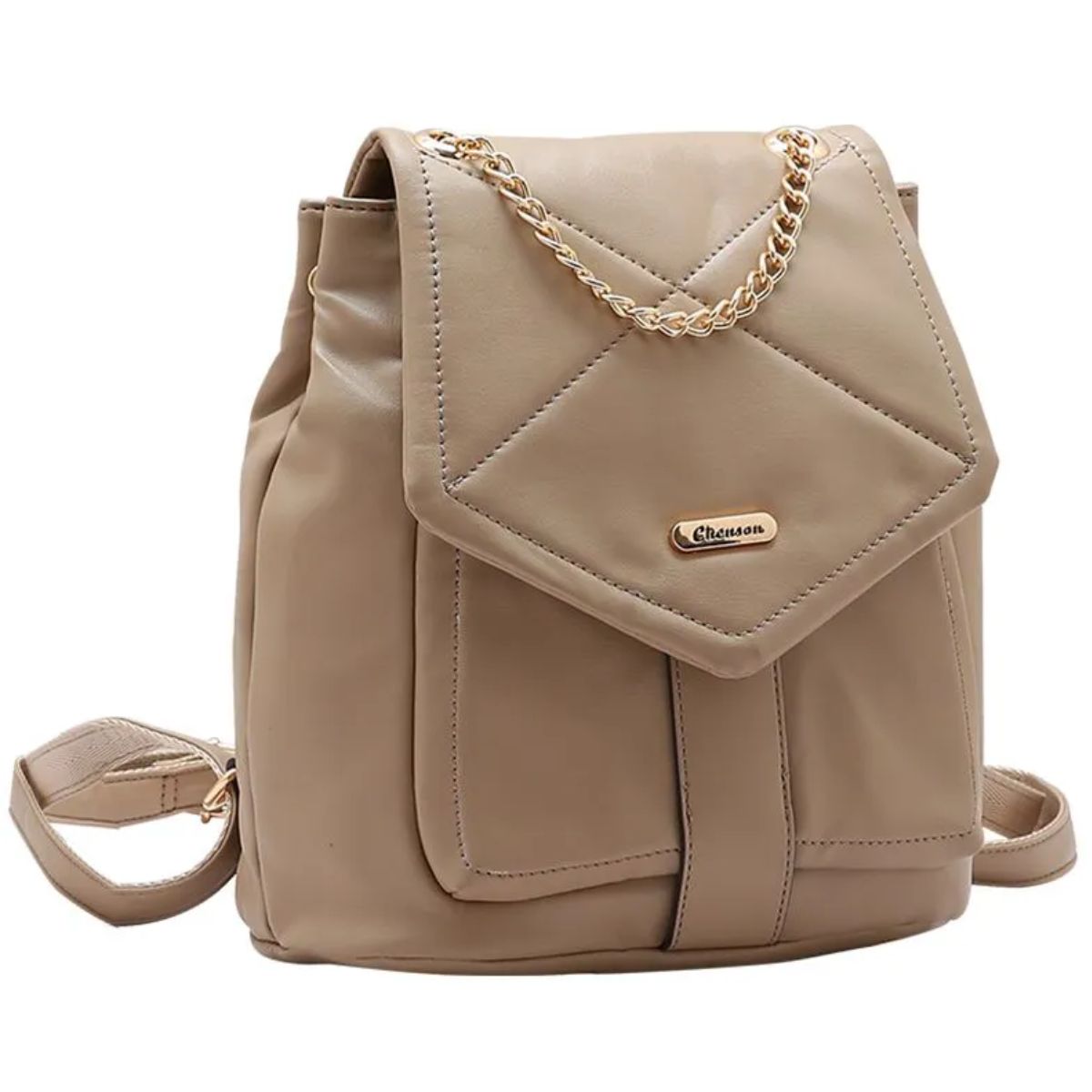 15515155973-85281-bege.jpg Mochila Chenson Moderna Elegante com Corrente Chenson 3485281 - Imagem 1