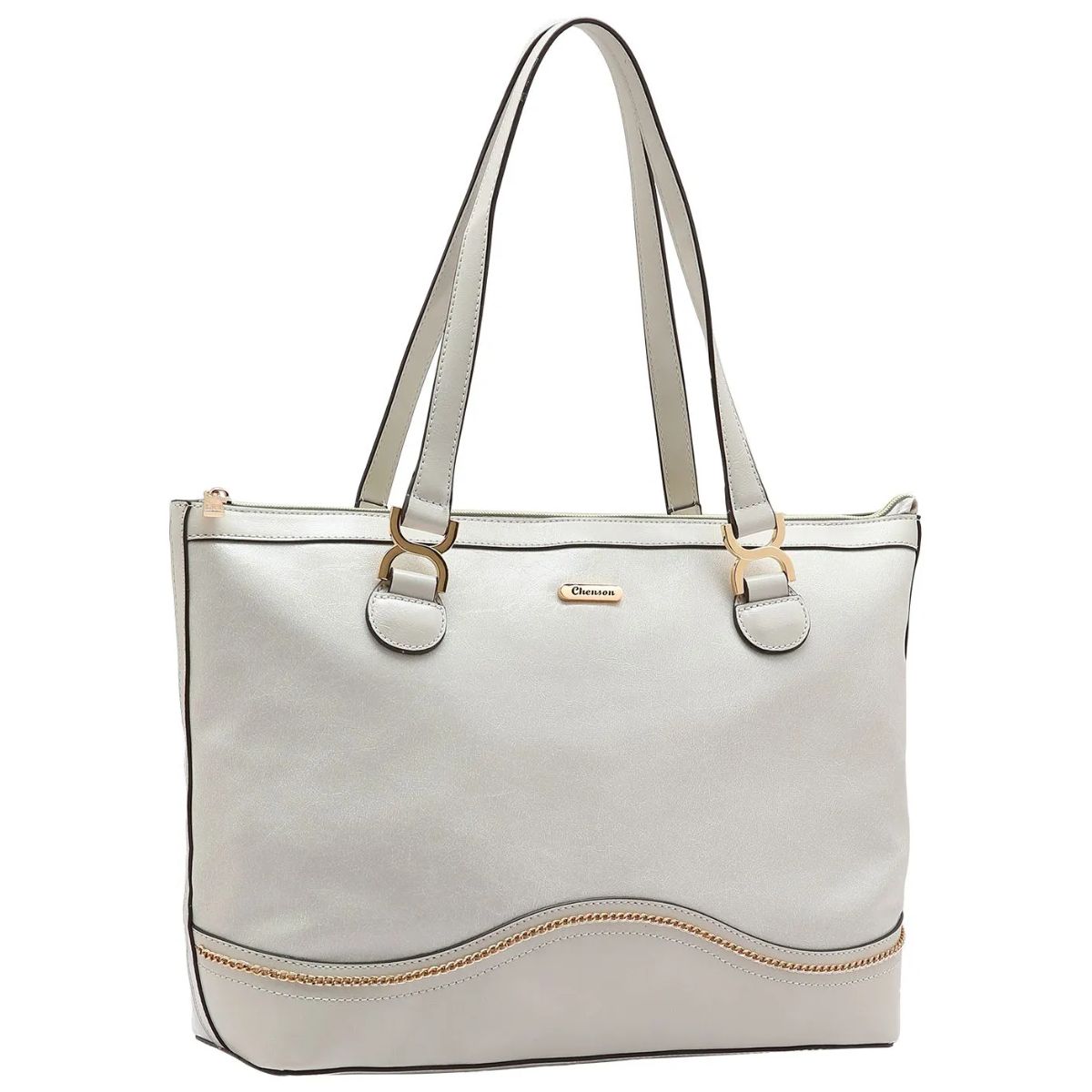 15515231433-85244-off-white.jpg Bolsa Chenson Grande Tote Bag Corrente Elegante 3485244 - Imagem 1