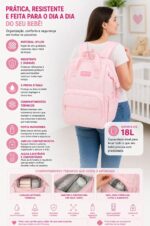 Bolsa Mochila Maternidade Fisher-Price Dozzy Girl Grande Espaçosa 6190540 - Imagem 2