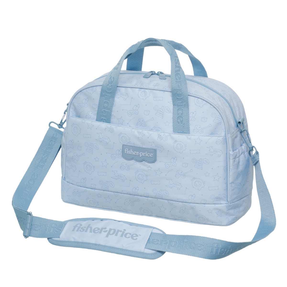15535635891-6190442-1.jpg Bolsa Mala Maternidade Fisher Price Média Dozy Boys Original - Imagem 1