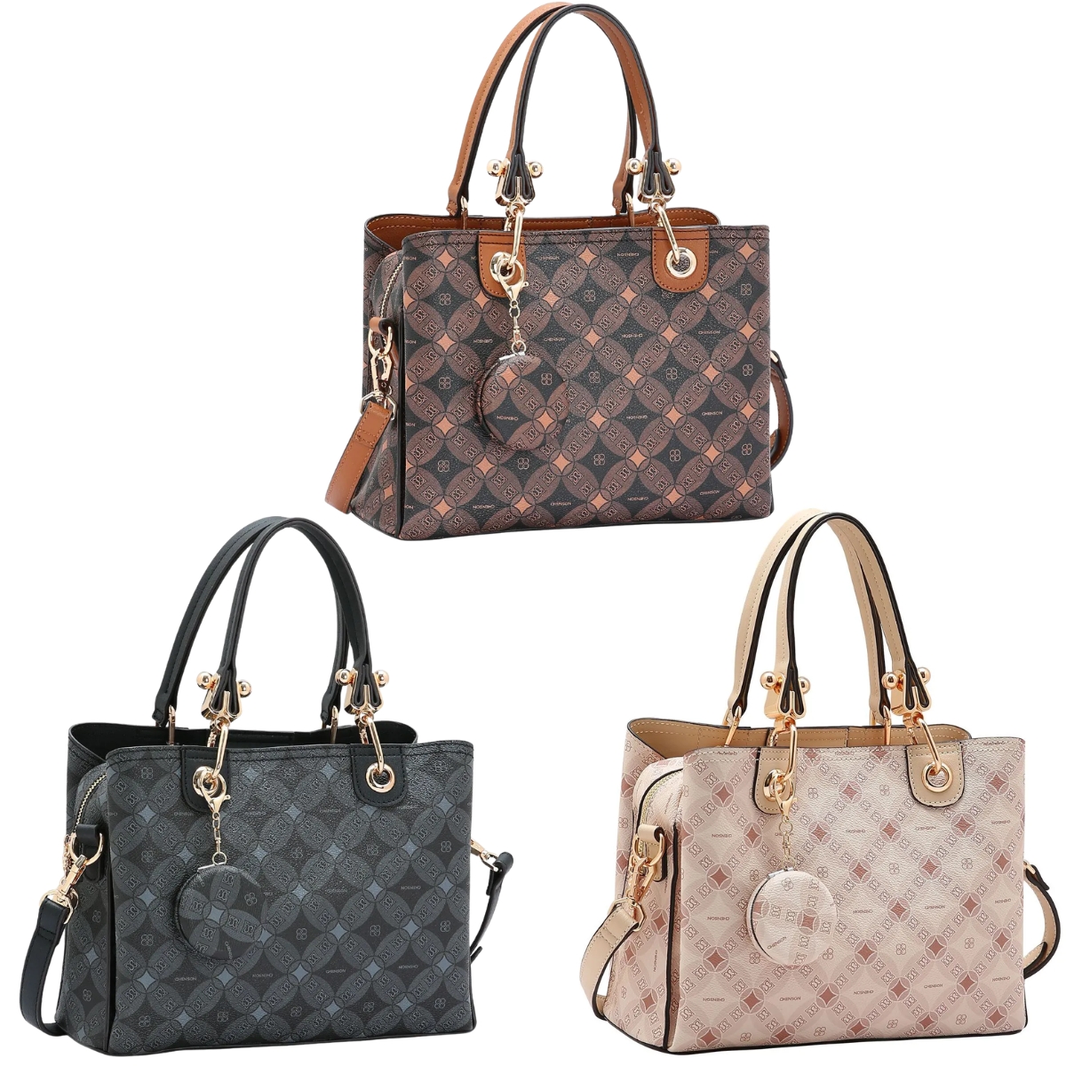 15539953559-6190550-30.jpg Bolsa Chenson Monograma Média Ombro Com Porta Moeda 3485378 - Imagem 1