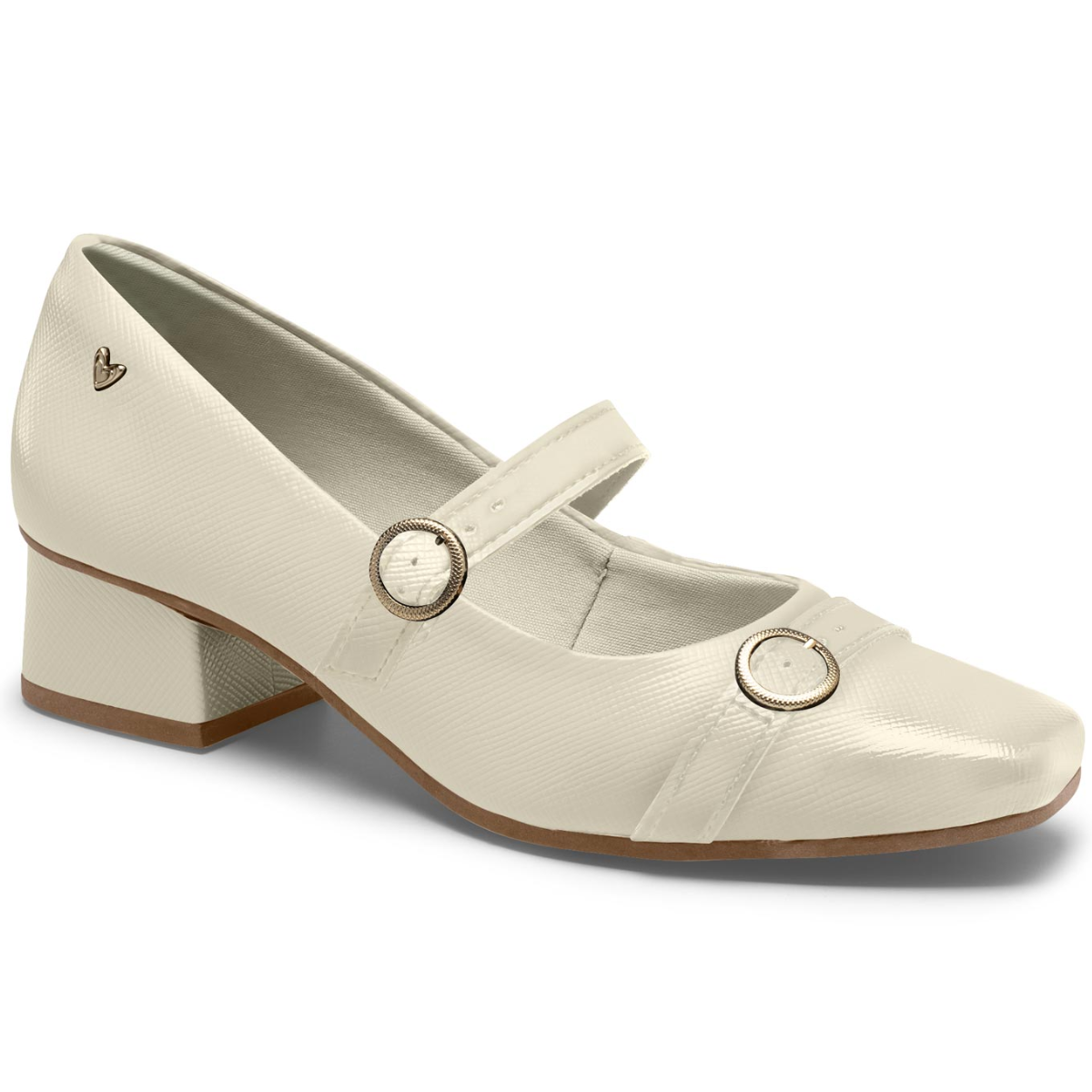 15540059230-me901-gelo.png Scarpin Mississipi Sapato Mary Jane Salto Bloco Baixo ME901 - Imagem 1