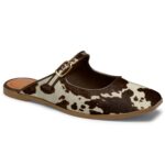 Mule Tanara Sapato Feminino Couro Pelinho Estampa T8831