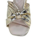 Tamanco Comfortflex Salto Bloco Baixo Dourado 2555302 - Imagem 4