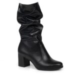Bota Dakota Slouch Enrugada Amassada Salto Bloco Médio D2196