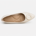 Scarpin Usaflex Salto Baixo Bloco Couro Pingente AL38005 - Imagem 4