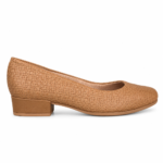 Scarpin Usaflex Salto Baixo Bloco Texturizado UF04003 - Imagem 2