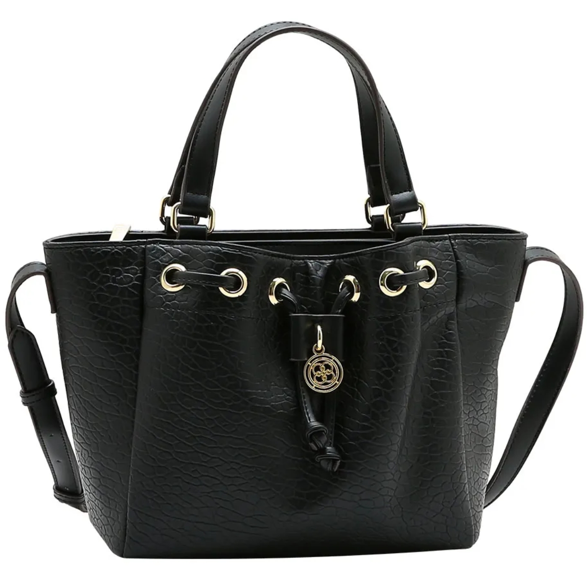15562357772-3485706-preto.jpg Bolsa Chenson Croco Urban Satchel Feminina Saco 3485706 - Imagem 1