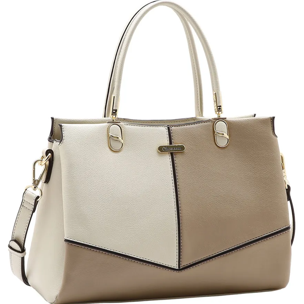 15563215199-1.png Bolsa Chenson Duo Colors Média Satchel Patchwork 3485677 - Imagem 1