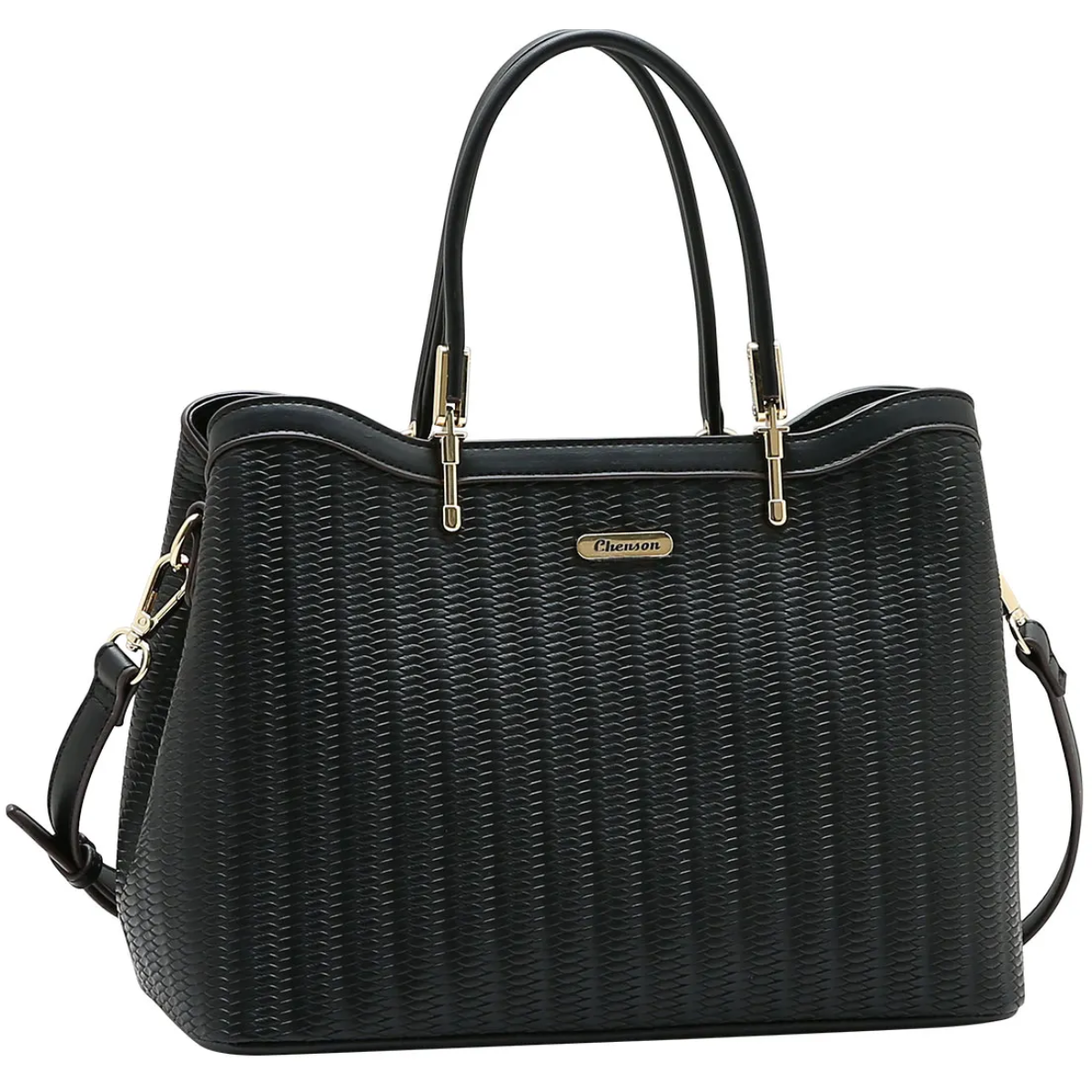 15563452083-2.png Bolsa Chenson Satchel Elegance Textura Feminina 3485690 - Imagem 1