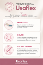 Sapatilha Usaflex Bico Quadrado Feminina Couro UC05003 - Imagem 6