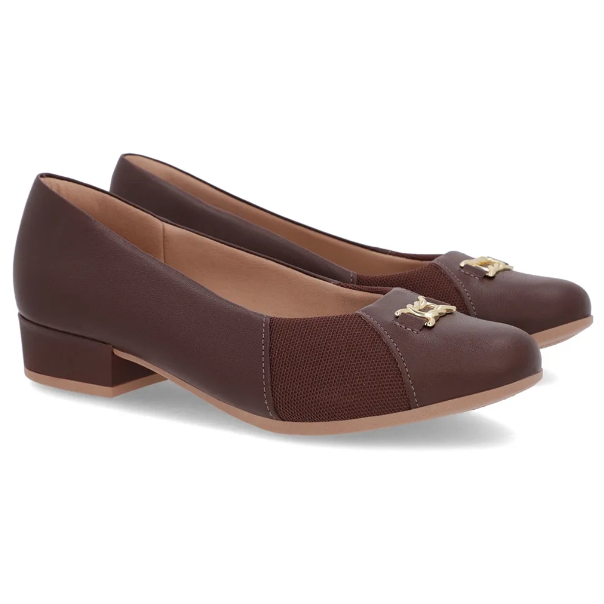 15565661676-uf04004-7.jpg Scarpin Usaflex Feminino Salto Baixo Bloco Joanete UF04004 - Imagem 1