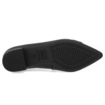 Scarpin Usaflex Couro Bico fino Salto baixo Fivela AN29004 - Imagem 5
