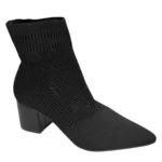 Bota Mariotta Knit Salto Médio Bloco Calce Fácil 20811-01 - Imagem 6