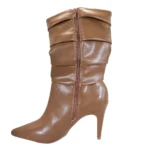 Bota Mariotta Cano Médio Feminina Amassada Enrugada 20845-01 - Imagem 7