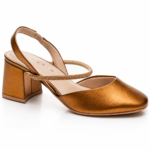 Sapato Slingback Ramarim Salto Bloco Médio Strass 2417233