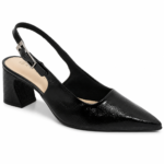 Scarpin Ramarim Slingback Salto Bloco Médio Verniz 2516131