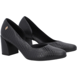 Scarpin Feminino Usaflex Couro Big Croco AO07003