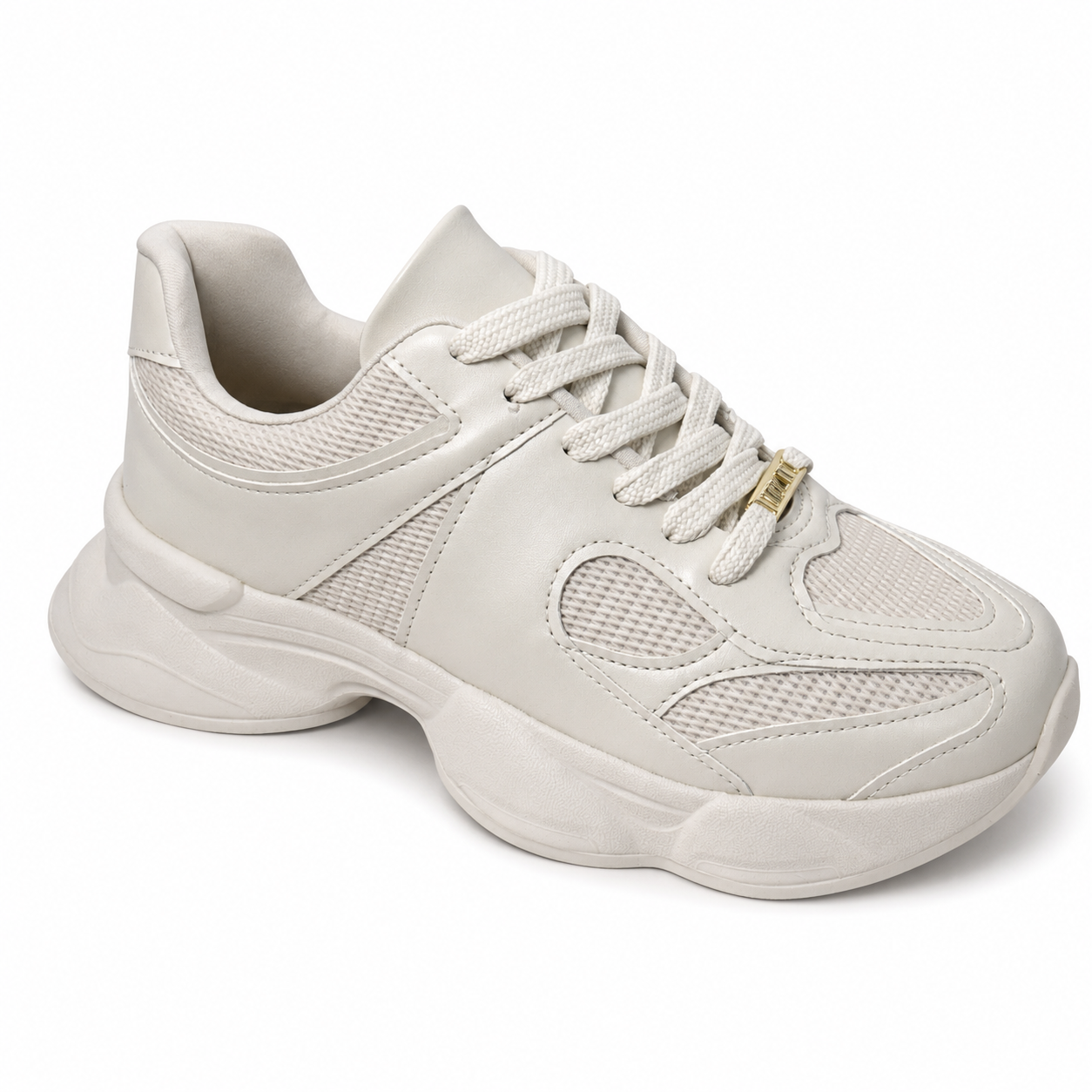 15574550159-1478-100-branco-1.png Tênis Vizzano Chunky Sneaker Street Style Feminino 1478.100 - Imagem 1