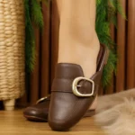 Mule Beira Rio Tamanco Fivela Bico Quadrado Chic 4323.119