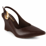 Scarpin Bebecê Sapato Anabela SlingBack Fivela T7033-041