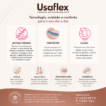 Scarpin Usaflex Feminino Salto Bloco Baixo em Couro Q6699 - Imagem 6