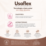 Tênis Usaflex Calce Fácil Zíper Feminino Casual AE22039 - Imagem 6