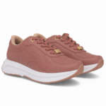 Tênis Usaflex Feminino Couro Sola Alta Anti Impacto AK1004