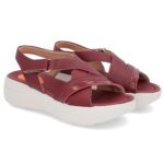 Sandália Usaflex Flatform Couro Plataforma Baixa AM12004