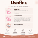 Sapatilha Usaflex Couro Bico Redondo Bordado AD0710 - Imagem 8