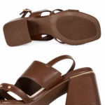 Sandália Bebecê Salto Bloco Médio Feminina Boho T6011-217 - Imagem 4