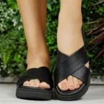 Tamanco Moleca Cruzado Flatform Sandália Feminina 5565.100 - Imagem 3