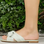 Rasteira Moleca Chinelo Listado Listras Laço Boho 5570.101 - Imagem 6