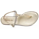 Rasteira Beira Rio Metalizada Salomé Brilho Strass 8384.769 - Imagem 6