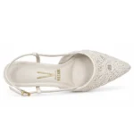 Scarpin Vizzano Coleçao Bridal Rendado Slingback 1122.1099 - Imagem 7