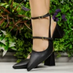 Scarpin Vizzano Feminino Bico Fino Salto Bloco 1475.102 - Imagem 5