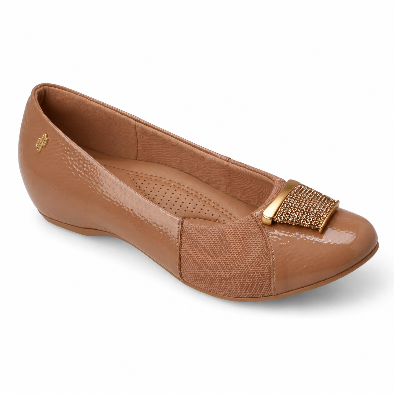 15602472376-n2277-2-1.png Sapatilha Usaflex Feminina Boneca Brilho Couro Verniz N2277 - Imagem 1
