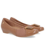 Sapatilha Usaflex Feminina Boneca Brilho Couro Verniz N2277 - Imagem 3