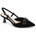 Scarpin Bebecê Laço Brilho Strass Salto Taça Médio T3814-265