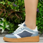 Tênis Moleca Casual Feminino Jeans Retalhos Urbano 5816.107 - Imagem 2
