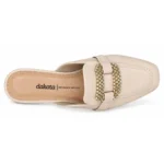 Mule Dakota Feminino Sapato Brilho Fivela Loafer D0231 - Imagem 6