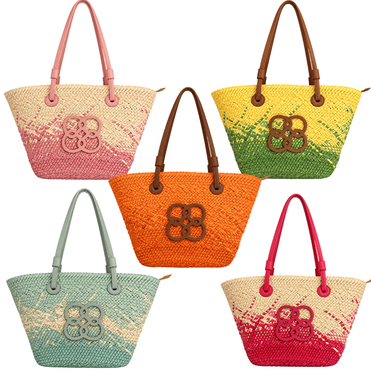 15636030199-33-cm-2.jpg Bolsa Chenson Palha Grande Ombro Cores Verão Praia 3184577 - Imagem 1