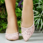 Scarpin Vizzano Renda Tela Bordado Salto Slingback 1185.1162 - Imagem 3