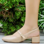 Scarpin Beira Rio Slingback Salto Baixo Bloco 4301.116 - Imagem 6