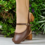 Scarpin Beira Rio Slingback Salto Baixo Bloco 4301.116
